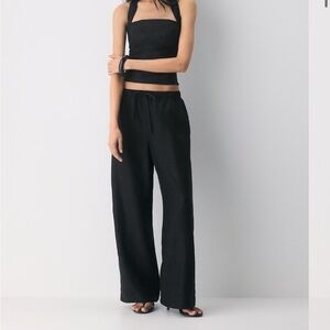 Aritzia Black Wide-Leg Pants